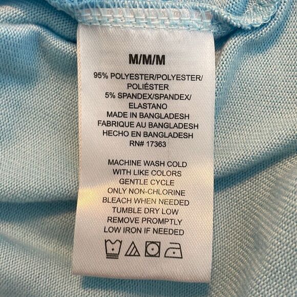 Cuddl Duds Cozy Long Sleeve Pajama Top Light Blue Soft Knit M - Picture 6 of 7